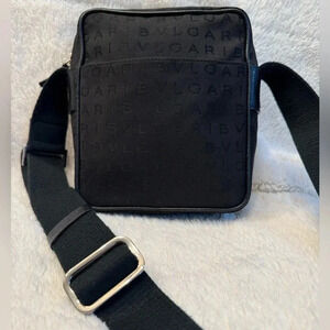 EUC Bvlgari Logo Mania Jacquard Campus Crossbody
